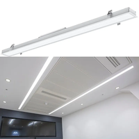 Profil LED linéaire encastré pour plafond intérieur, installation facile, alliage d'aluminium 6063-T5