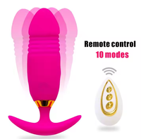 Geräuschloser, starker Vibrator für Frauen mit Fernbedienung, Frequenzumwandlung und einziehbarem Masturbator