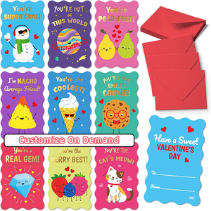 Chất Lượng Cao Tùy Chỉnh Vui Notecards Với Phong Bì 48or36pcs Trong Mỗi Bộ Vui Thẻ Cho Trẻ Em Trẻ Em Của Thẻ Sinh Nhật Thẻ - Product Image 2