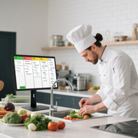 Système de caméra Android RK3576S avec écran tactile de 21,5 pouces et caméra 5,0 MP pour la surveillance de la cuisine arrière des restaurants, point de vente et borne de commande