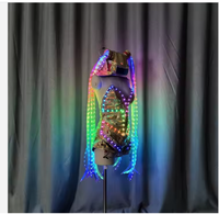 Party Bar Favors LED Robe Sexy Avec Casque LED Robot Costume Coloré LED Glowing Vêtements LED Costume pour Femmes