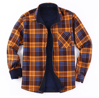 Blouson Bomber Homme Formel Zippé en Flanelle à Carreaux Doublé Polaire Chaud Automne, Qualité Supérieure, Personnalisable, Vente en Gros