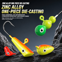 Boîte de rangement pour hameçons de pêche en alliage de zinc durable, personnalisée en usine, lumineuse, mini, pour la pêche sur glace et en lac