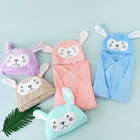 Wholesale Cute Cartoon Children's Bath Towel Absorbent Hooded Baby Bath Towel