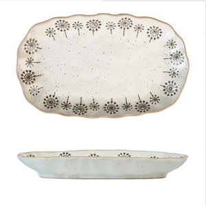 Piatto per Pesce in Ceramica Stile Giapponese Creativo ed Ecologico, Design Retrò in Terracotta Grezza per Feste - Product Image 5