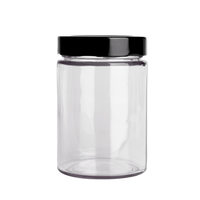 Vente en gros de pots en verre pour aliments de 120 ml, 180 ml, 250 ml, 280 ml, 500 ml, 730 ml avec couvercle en plastique profond, forme personnalisée pour l'emballage du miel et de la confiture