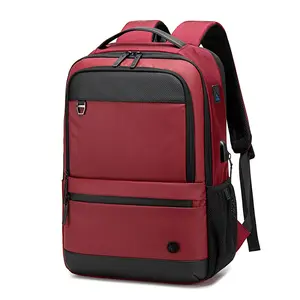 Nylon Laptop Computer Backpack Mochila De Hombre Business Travel Backpack Bag With USB Charging Port For Men