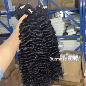Capelli capelli umani grezzi capelli naturali lisci capelli capelli ricci birmani - Product Image 4
