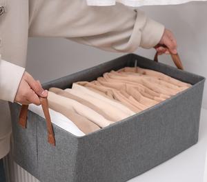 Collapsible Cationic Fabric Shelf Storage Baskets <b>Bins</b> with Metal Frame for Closet Organizing - Product Image 5