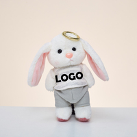 Peluche Lapin Articulé 13CM Lina Bear avec Logo Personnalisé, Pendentif en Peluche Douce, Cadeaux de Pâques, Noël, Thanksgiving, Jouet en Peluche