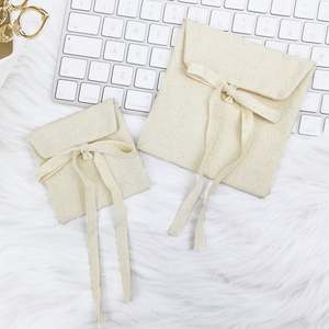 Custom Logo Organic Cotton Envelope Pouch Reusable Dust <b>Bags</b> for Clothing Shoes Socks & Watches Packaging Screen Printing - Product Image 1