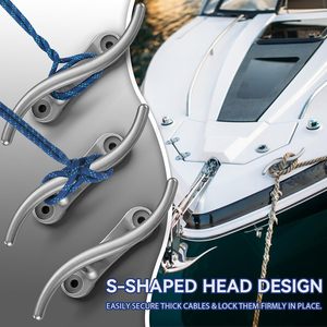 Étriers d'amarrage de type S résistants à la corrosion avec trous de fixation encastrés pour bateaux, quais et marinas - Product Image 5