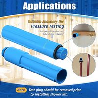 Bouchon d'essai de pression NOVAFLOW plaqué pour douche, filetage NPT 1/2 pouce, 200 PSI, pour douches et baignoires, usine chinoise