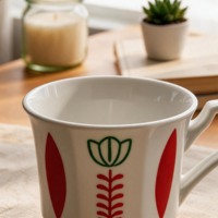 Tasses à expresso en porcelaine 180 ml en gros, design moderne, option ODM, pour fêtes et occasions, cadeaux pour la Journée nationale saoudienne, compatibles lave-vaisselle