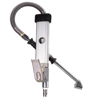 Gonfleur de pneus portable en métal avec manomètre numérique LCD, double cylindre, robuste, 1/4 ", pour voiture et moto DP-704
