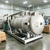 Commerciële grote capaciteit lage temperatuur vriesdrooginstallatie vacuümsublimatielijn voor de productie van aardbeien, durian en fruitchips