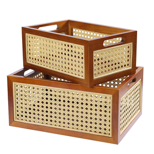 <strong>Basket</strong> Rattan Desk <strong>Toys</strong> Books Drawer Storage Box <strong>Picnic</strong> <strong>Basket</strong> - Product Image 6