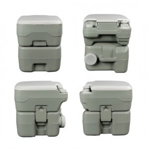 Toilette portable avec <span class=keywords><strong>pompe</strong></span> à piston et chasse d'<span class=keywords><strong>eau</strong></span> en T pour <span class=keywords><strong>camping</strong></span>-<span class=keywords><strong>car</strong></span> et bateau - Product Image 3