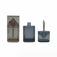Capuchon en forme de cylindre de conception de luxe à double paroi lourde Matériau ABS Brillant à lèvres 3ml/Tube de rouge à lèvres liquide avec sérigraphie