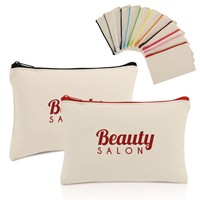 Petit sac de cosmétiques pour femmes Pochette en tissu Maquillage de luxe Beauté de voyage Esthétique personnalisée Sacs de maquillage en toile de coton personnalisés