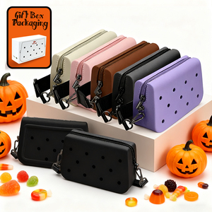 Wholesale Halloween EVA Mini Tote Bag Lightweight Cute Crossbody Handbag with Punch Holes for Kid Family Party Gift Handbag