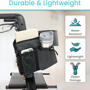 Sac de rangement DuraPower Walker 23x27cm avec poches pour téléphone et gobelet, accessoire d'aide à la mobilité pour personnes âgées - Product Image 2