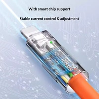 Kabel Data Type-C Tebal 120W Super Fast Charging Transfer Data 6A Pengisian Cepat Kompatibel untuk Ponsel
