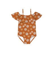 2023 Oem Eco Friendly SPF50 + Conjunto de Bikini ahumado para niños Cubierta completa Ditsy Floral Chica joven 1-7 Traje de baño ahumado Australiano