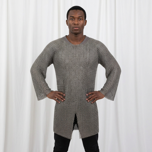 Camisa de armadura de malla completa con diseño 3D soldado en hierro, ropa de armadura antigua, forma redonda, armadura de moda, artesanía en metal. - Product Image 1