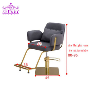 <span class=keywords><strong>2026</strong></span> nouveautés chaise de <span class=keywords><strong>salon</strong></span> moderne en cuir Pu gris chaises de barbier en or pour la coiffure - Product Image 4