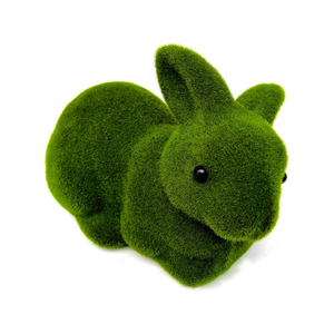 プラスチック製動物ハロウィン素敵なグリーンモスウサギ屋内/屋外テーブルデコレーション用 - Product Image 6