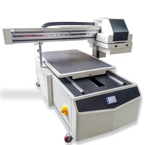 Nieuwe 2 Of 3 Printkoppen Dx8 60X90 A1 6090 Groot Formaat Uv Flatbed Printer Met Roterende Vernis