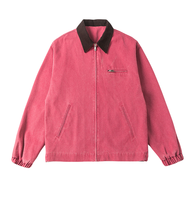 TKAN430 veste de travail en plein air pour hommes décontractée personnalisée Vintage automne et hiver fermeture éclair toile mécanicien vêtements de travail veste pour hommes unie