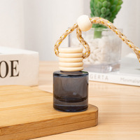 Bouteilles vides cylindriques transparentes colorées de 8 ml avec bouchon à cinq lignes pour parfum, huile essentielle, diffuseur d'arômes pour voiture et intérieur
