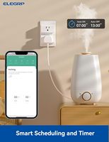 ELEGRP US Vente en gros Prise intelligente mini certifiée Tuya Matter Wi-Fi compatible Apple Home, Alexa, Google Home