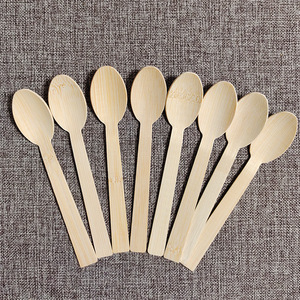 ชุดช้อนส้อมไม้ไผ่แบบใช้แล้วทิ้ง รวมถึงช้อนเค้กผลไม้และช้อนไอศกรีม - Product Image 3