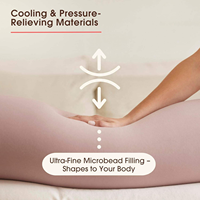 Coussin de grossesse et d'allaitement multi-usages, respirant, doux pour la peau, réglable, avec housse amovible et verrouillable, certifié OEKO-TEX, offrant un soutien complet du corps