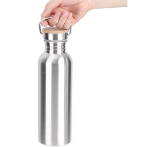 Tùy Chỉnh Thể Thao Bình Chai Rò Rỉ Bằng Chứng Du Lịch Đi Xe Đạp Đi Bộ Đường Dài Cắm Trại Cách Nhiệt Nước Bằng Thép Không Gỉ Chai Với Nắp Tre - Product Image 2