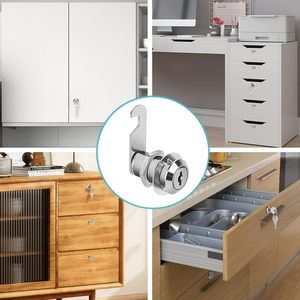 कैबिनेट कैम लॉक 3/4 "कुंजी सुरक्षित फ़ाइलों के साथ अलग-अलग कैमरा लॉक को किल्ड प्रतिस्थापन सेट, जस्ता मिश्र धातु - Product Image 6
