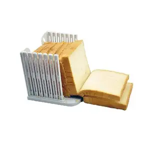 Lixsun Foldable Home Bread Slicer Loaf Sandwich Skiving Machine Toast Slicing Guide for Homemade Bread & Loaf Cakes