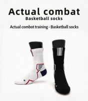 Chaussettes de basketball d'entraînement à semelle épaisse, qualité supérieure, chaussettes athlétiques mi-mollet, chaussettes de sport performantes, production personnalisée OEM ODM