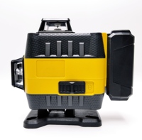4D 16 lignes 360 °   Niveau laser vert auto-nivelant haute luminosité avec batterie rechargeable 3600 mAh et trépied pour la construction
