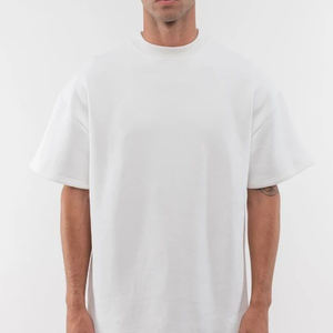 تي شيرت رجالي عالي الجودة فاخر مخصص ثقيل من القطن تي شيرت كبير الحجم برقبة وهمية فارغة للوزن الثقيل كبير الحجم - Product Image 4