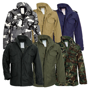 Veste de terrain tactique vintage M65 personnalisée en toile avec capuche cachée, doublure amovible, coupe-vent et imperméable pour le camping en plein air - Product Image 1