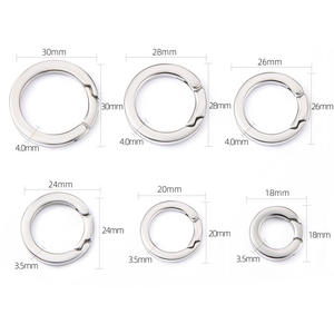 Boucle à ressort ouverte et plate en acier inoxydable pour bricolage Sac à bagages en acier au titane Accessoires de quincaillerie Bracelet Collier Crochets pour bijoux - Product Image 2