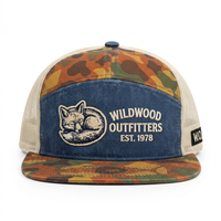 Casquette Trucker 7 Panneaux Camouflage Visière Plate Dos en Maille Snapback Bicolore avec Patch Brodé pour Homme – Style Urbain et Extérieur – Gorras