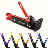 Nouveau support latéral réglable en alliage d'aluminium pour moto, support de pied CNC électrique pour moto de rue modifiée