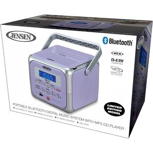 JENSEN เครื่องเล่นสเตอริโอแบบพกพาจอแสดงผล LCD Boombox สำหรับบลูทูธวิทยุ FM USB ช่องเสียบหูฟัง AUX-in เล่น MP3 CD-660 - Product Image 1