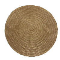 Napperons de table tissés en polypropylène rond au design moderne Tapis en plastique populaires Tapis pour la maison Mariage Noël-Bonne vente