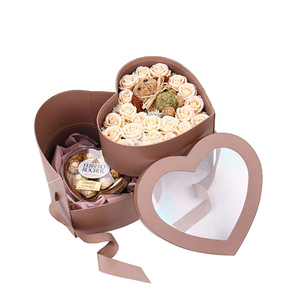 Romantic Heart Shaped <strong>Floral</strong> <strong>Box</strong> with PVC Display Window - Product Image 3
